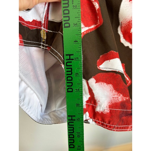 Vintage Hollister Mens Hibiscus Floral Board Shorts Brown Red Large - Picture 6 of 7